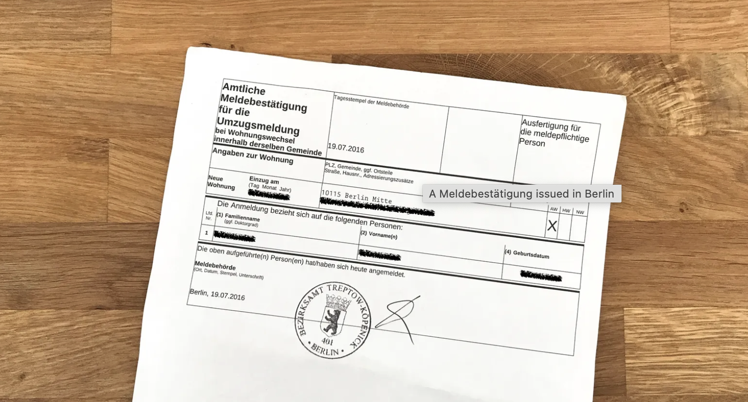 How to get a Mel­de­be­schei­ni­gung or An­mel­de­be­stä­ti­gung in Germany